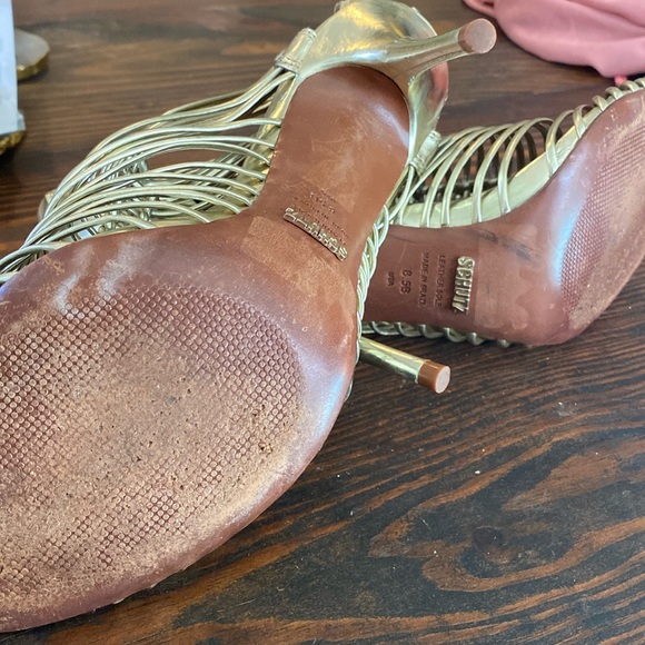 SCHUTZ Golden Cage Heels/Size 8.5 - Picture 2 of 7